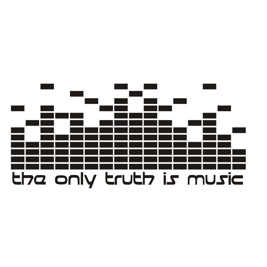 Черный DJ эквалайзер студийное настенное художественное панно единственная истина наклейки в музыкальном стиле виниловые наклейки для гостиной обои домашний декор для спальни - Цвет: Черный