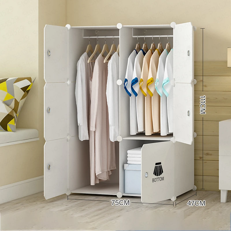 Простой шкаф для хранения пластиковый в сборе простой современный экономичный