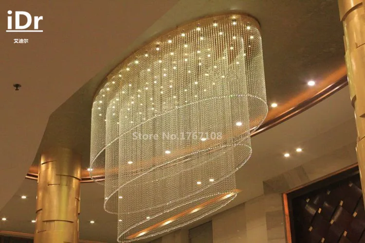 Новинка 2016 большие нестандартные проектные лампы для отелей хрустальные лобби