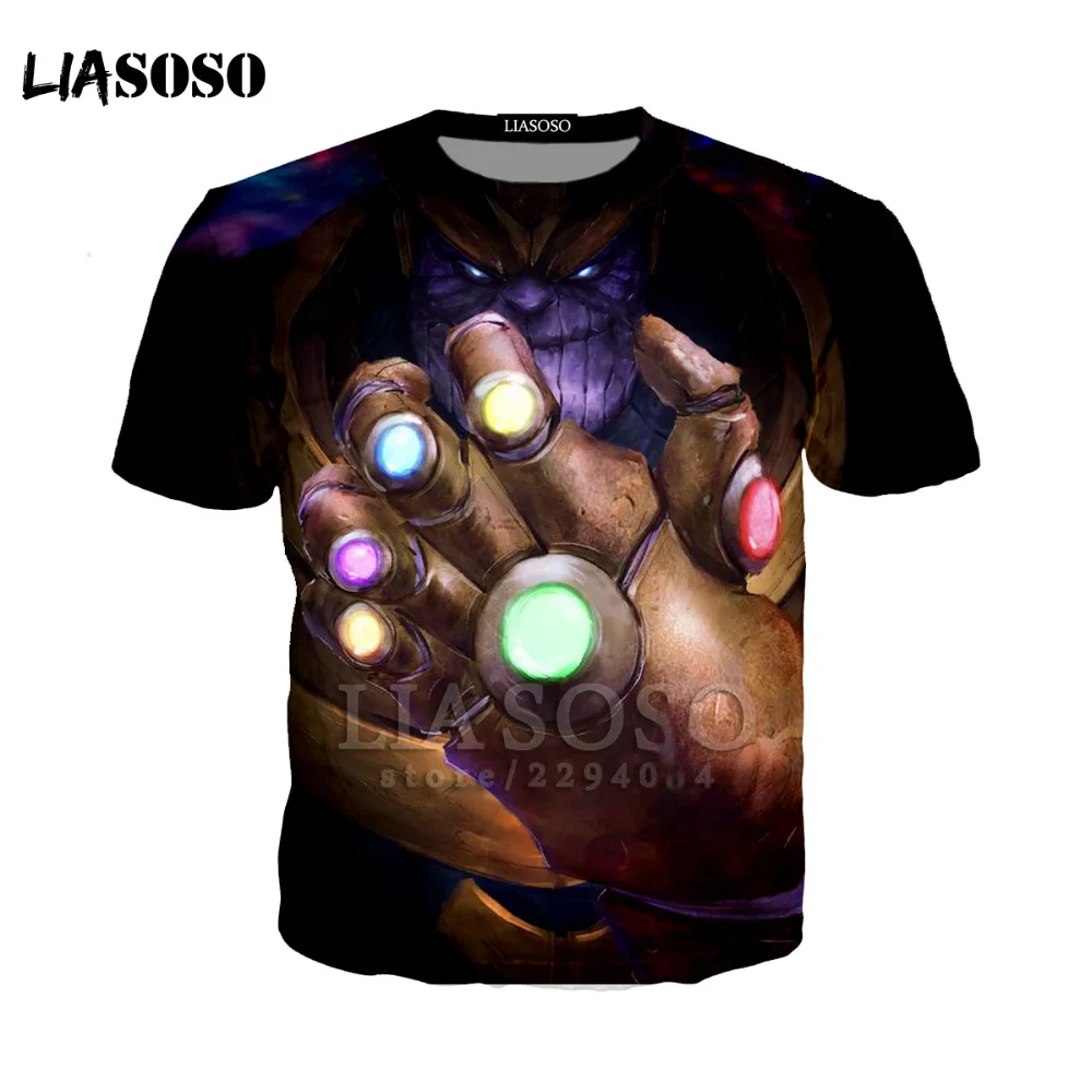 LIASOSO Avenger3 безграничная война злодей футболка для мужчин супергерой Капитан