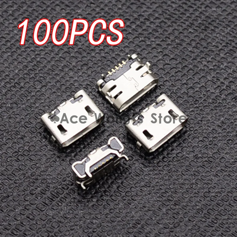 Разъем Micro USB Jack гнездовой Тип 5Pin SMT для телефонов хвостовая зарядная розетка