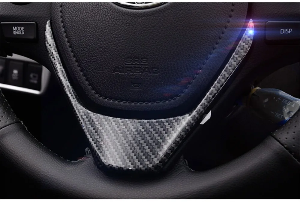Накладка на руль из углеродного волокна для Toyota RAV4, накладка на руль для Toyota RAV4