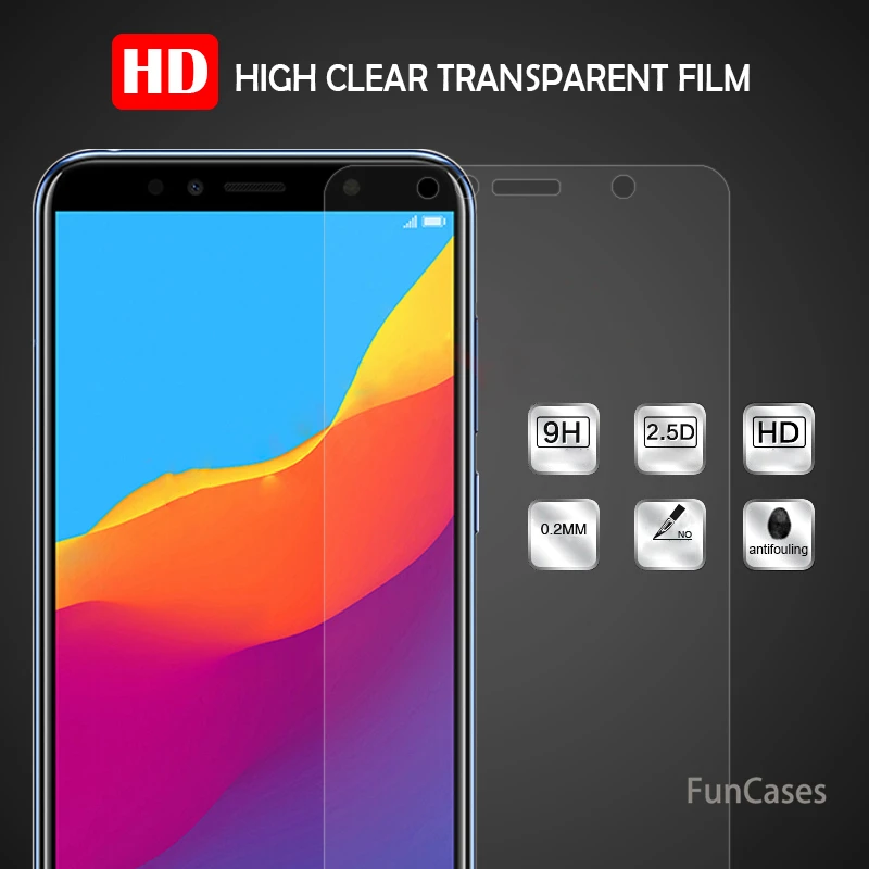 Закаленное стекло для huawei Honor 7C Pro 7A Y6 2018 Защитная пленка Prime 2018|Защитные стёкла и