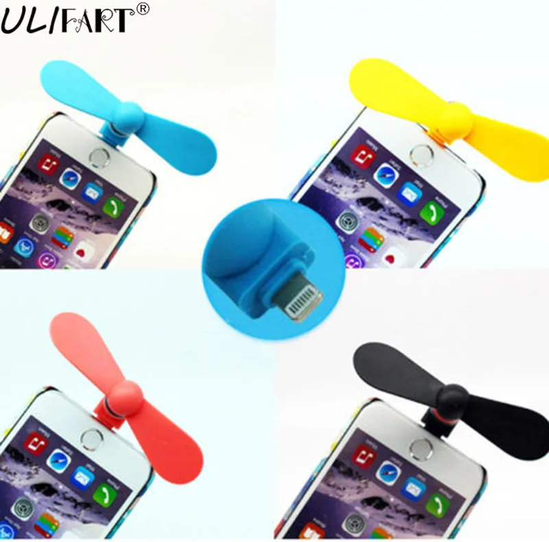 

ULIFART 100PCS/Lot Portable Cool Cooler Rotating Mini Fan For IPhone7/8/X XR With Retail Package