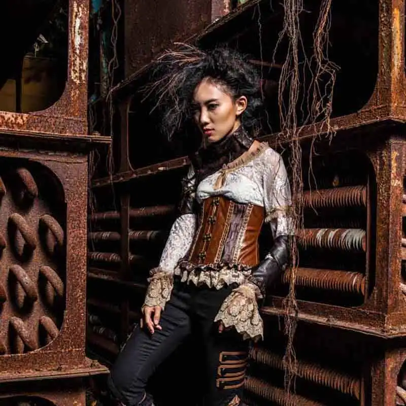 Коричневый армированный дизайнерский ремень из искусственной кожи с пряжкой