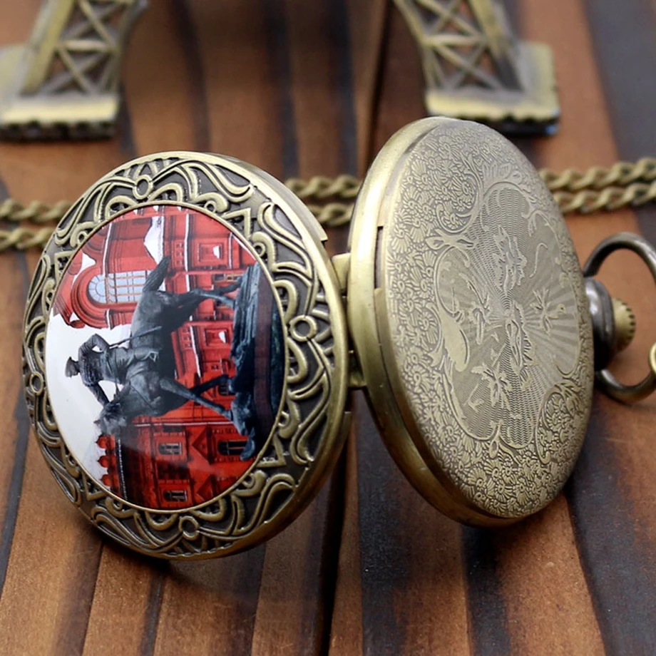 Часы на цепочке в античном стиле советский Маршал жуков дизайнерские Красные