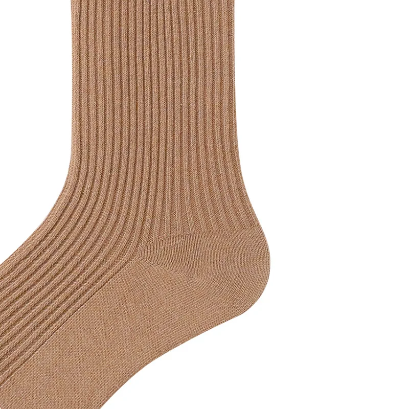 The Spring And Autumn Winter Piles of Socks Ms Cotton Solid Color Japanese-Style Korea Stock Calf Knee-Length So | Женская одежда