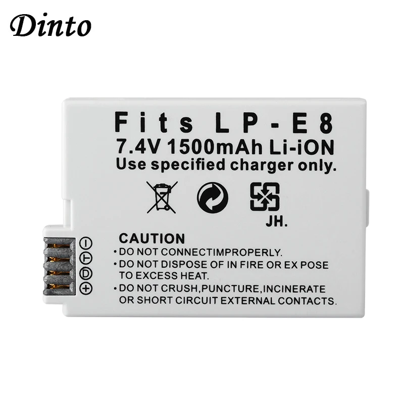 Новинка литий-ионный аккумулятор Dinto для фотоаппарата 1 шт. 1500 мАч 7 4 В внешний LPE8