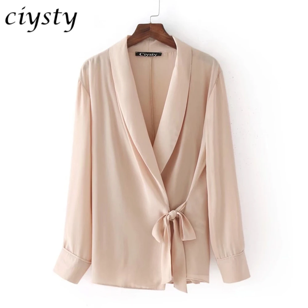 2017 Весна Осень Новая мода двубортная рубашка с длинными рукавами OL женская