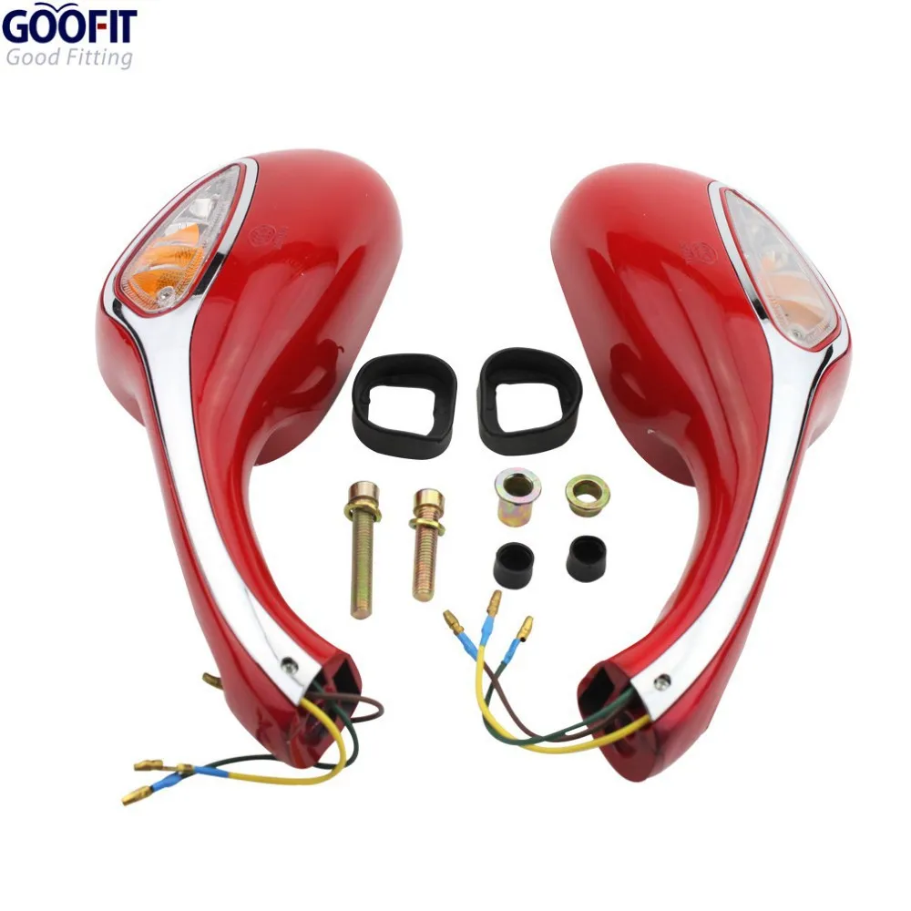 GOOFIT 8 мм зеркала заднего вида для мотоцикла Gy6 50cc 60cc 80cc 125cc 150cc Скутер мопед группа