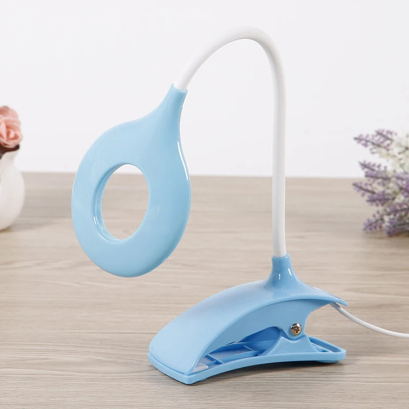 USB Ночник LED 360 градусов вращающийся зажим Настольная лампа Защита глаз чтение