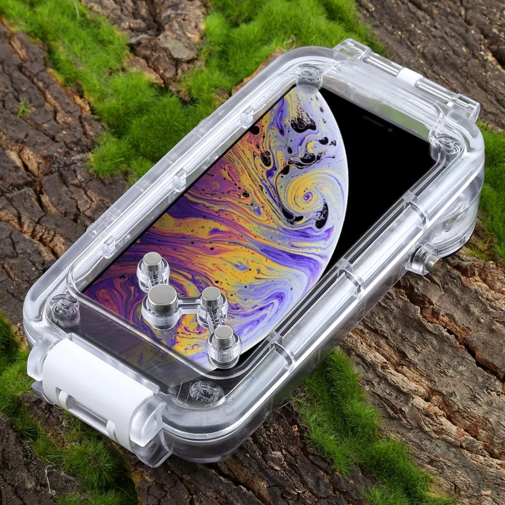 PULUZ для iPhone XS Max / XR чехол дайвинга 40 м/130 футов водонепроницаемый корпус фотосъемки