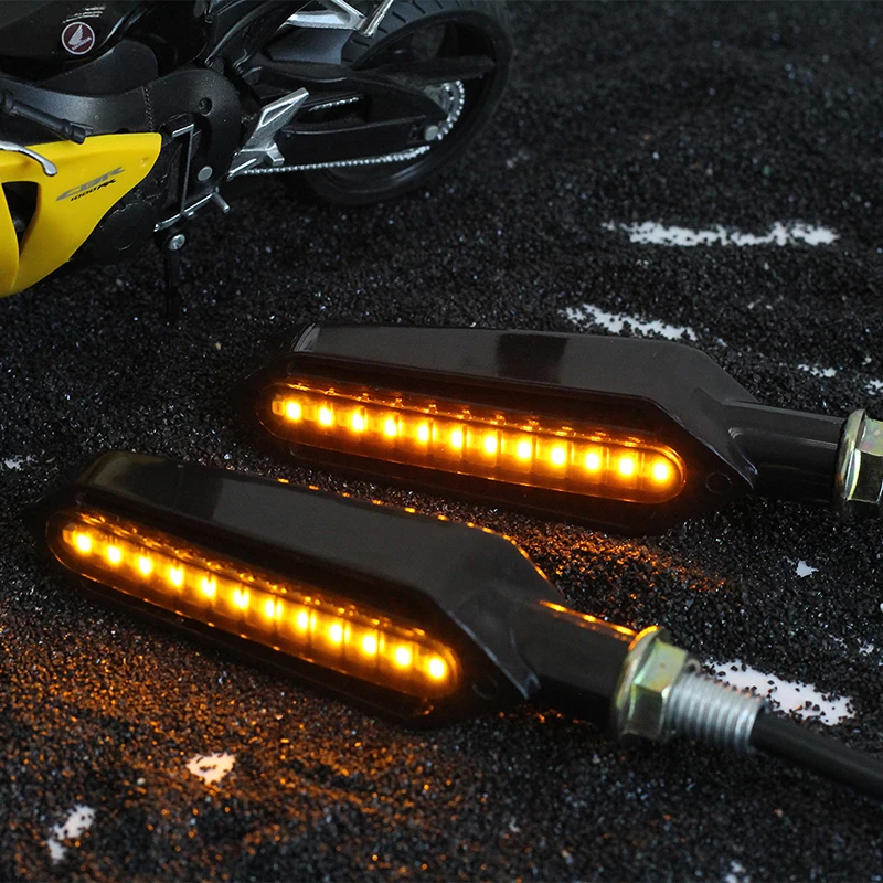 2 шт. мотоцикл поворотники 24LED течёт вода мигающий мигалка торможения стоп сигналы/бег задний светильник DRL мигалка для Honda