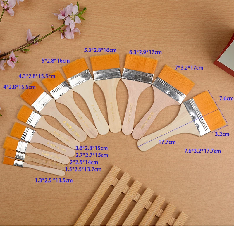 

12 различных высококачественных детских акварельных гуашевых красок ручка для рисования нейлоновые волосы деревянная ручка набор кистей д...