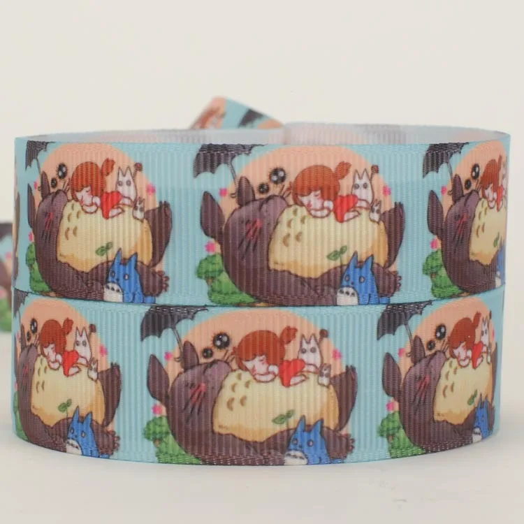 7/8 &quot22 мм милый забавный Тоторо С мультяшными котами печатная корсажная лента