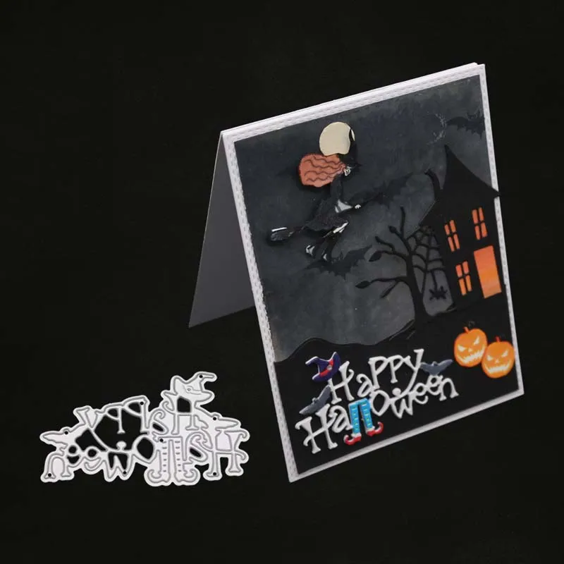 Буквы металлические Вырубные штампы Счастливый Хэллоуин рамка Декор