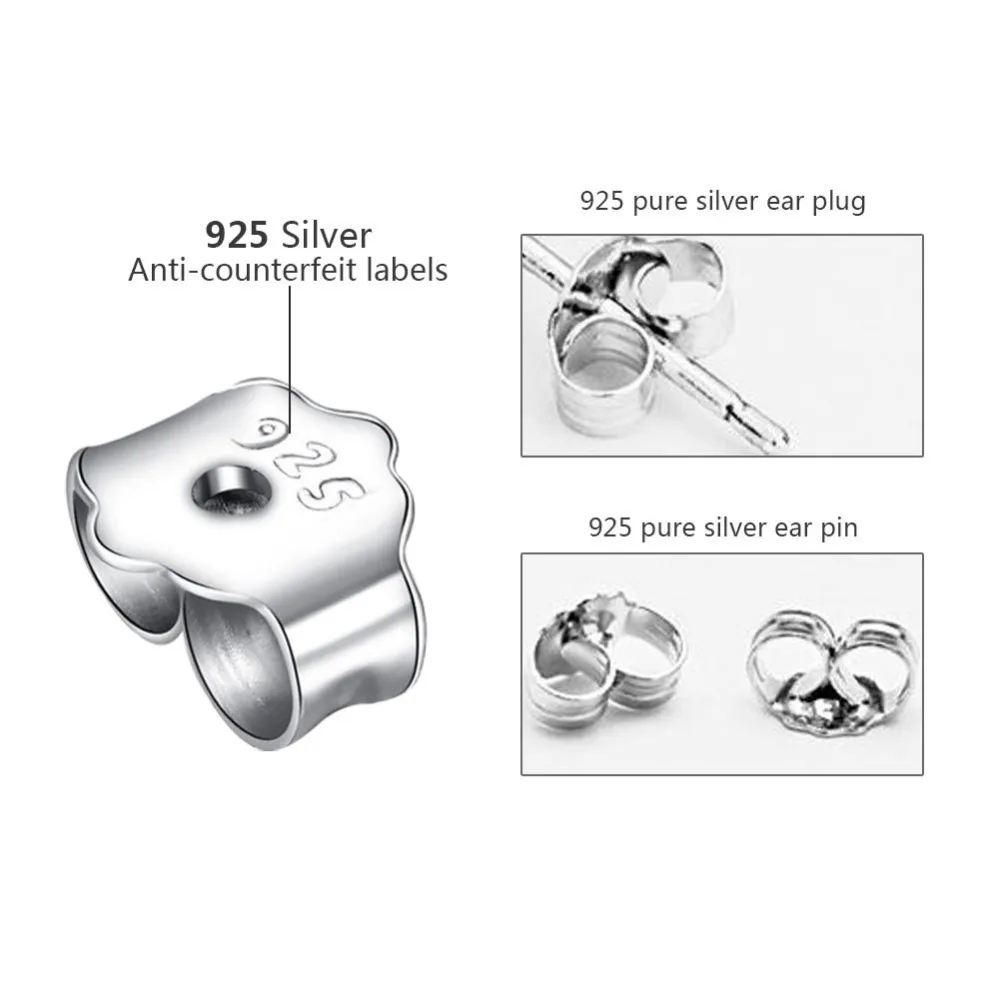 Застежки для серег-бабочек серебристые застежки сережек фиксатор серег |