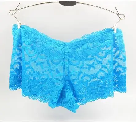 sky blue AQ246 сексуальные кружевные женские трусики, дамское нижнее белье больших размеров, бесшовное белье, прозрачные трусы - Цвет: sky blue