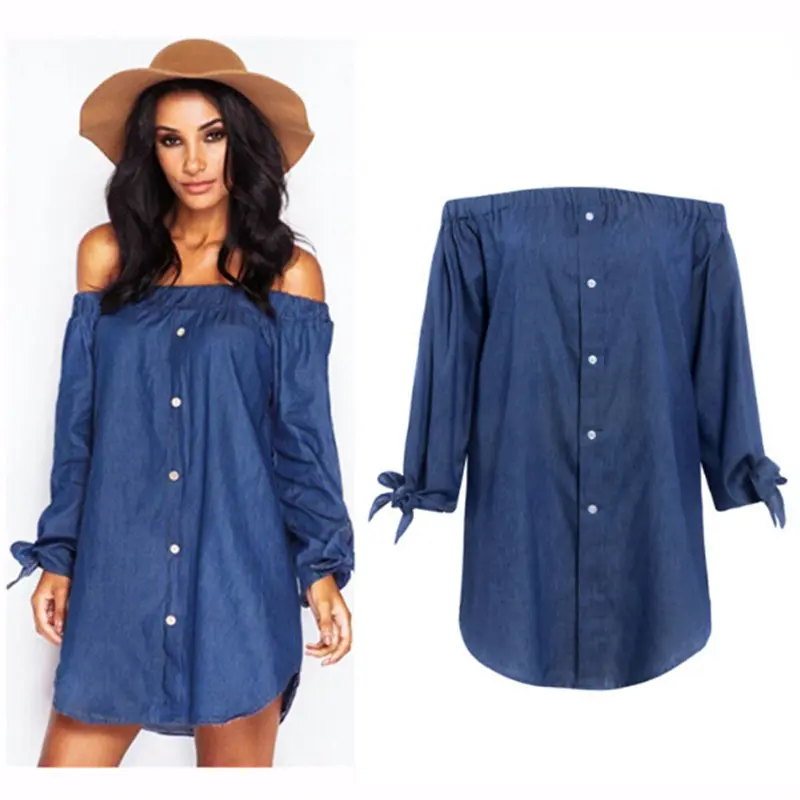 S M L XL Dress Women Hot Sale Autumn Fashion Women`s Bra Sexy Long-Sleeve Bow Female One- Shoulder Slash Neck | Женская одежда