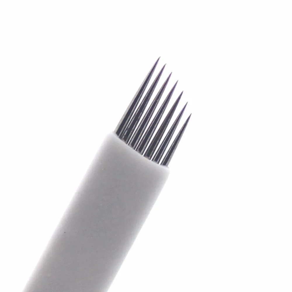 Перманентный Макияж Иглы Для Бровей Microblading Руководство Лезвия 7-контактный