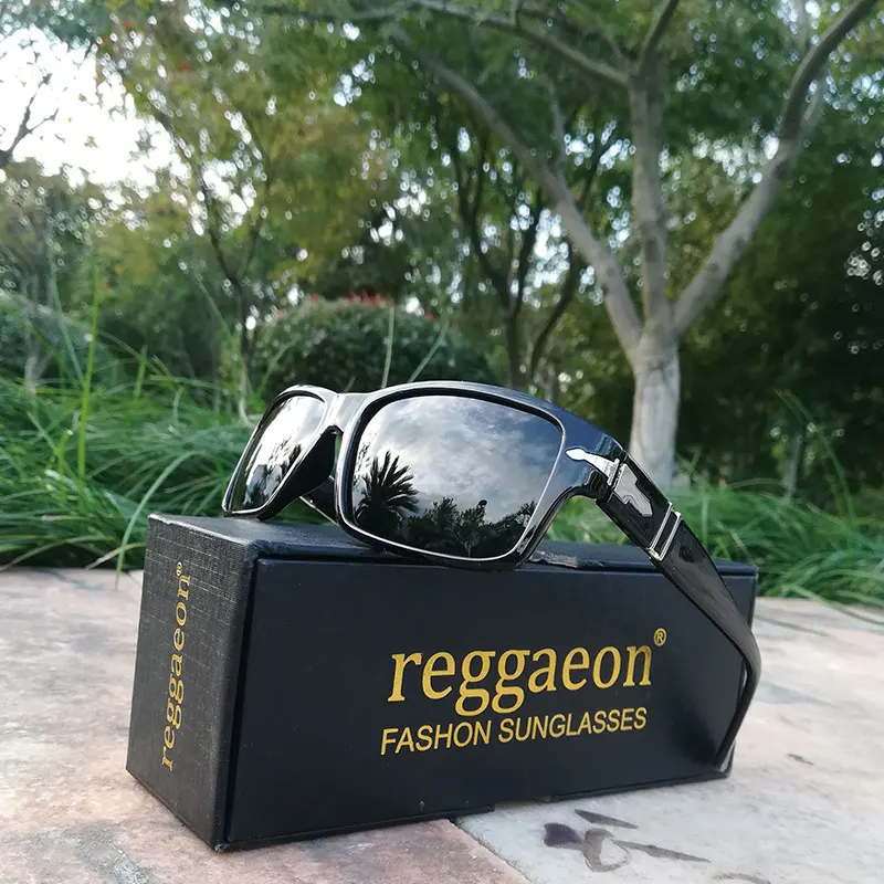 Мужские поляризационные солнцезащитные очки reggaeon квадратные в круизном стиле 4