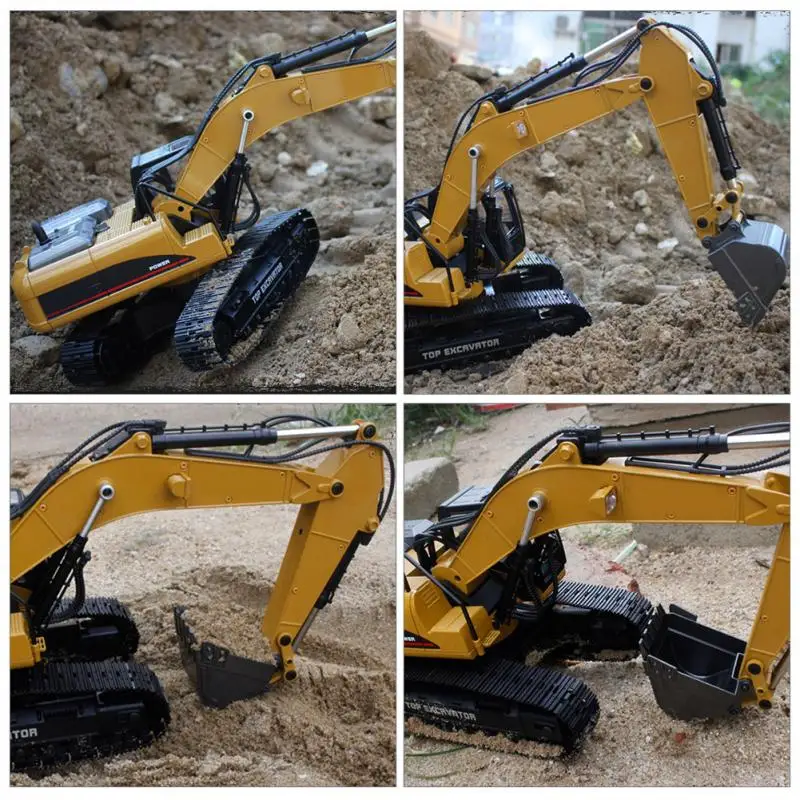 HUINA 1580 2,4G 1:14 23CH 3 в 1 Rc гидравлический экскаватор электрическая модель экскаватора инженерное транспортное средство с дистанционным управлением