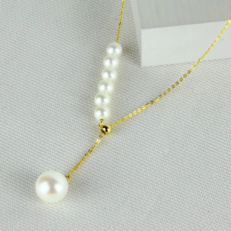 Великолепное жемчужное ожерелье с круглым жемчугом в форме ЮЖНОГО МОРЯ размером