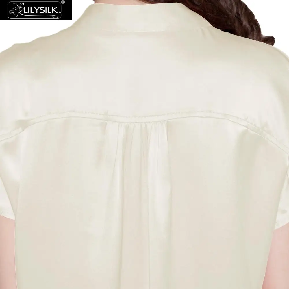 LilySilk пижамный комплект из чистого 100 шелка 22 momme пижамы женские с коротким рукавом
