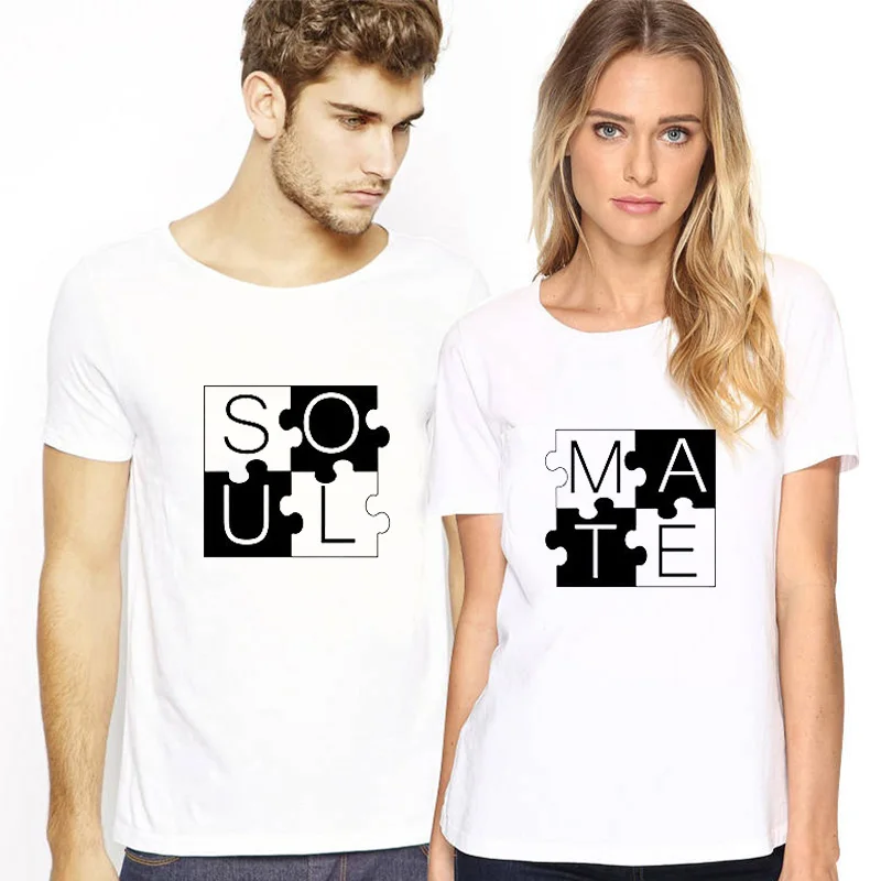 Женские летние топы 2020 Soul Mate Футболка с принтом женская футболка парная для