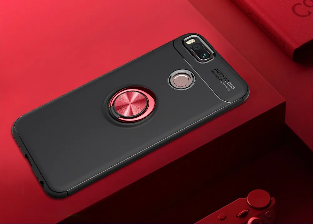 Роскошный магнитный автомобильный кронштейн, кольцевой чехол для Xiaomi Mi A1 A2, противоударный Полный Чехол для Xiaomi Mi 5X 6X, Мягкий Силиконовый ТПУ чехол