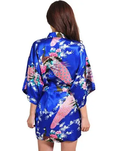Халат-кимоно Женский с цветочным принтом модный короткий ночной халат банный