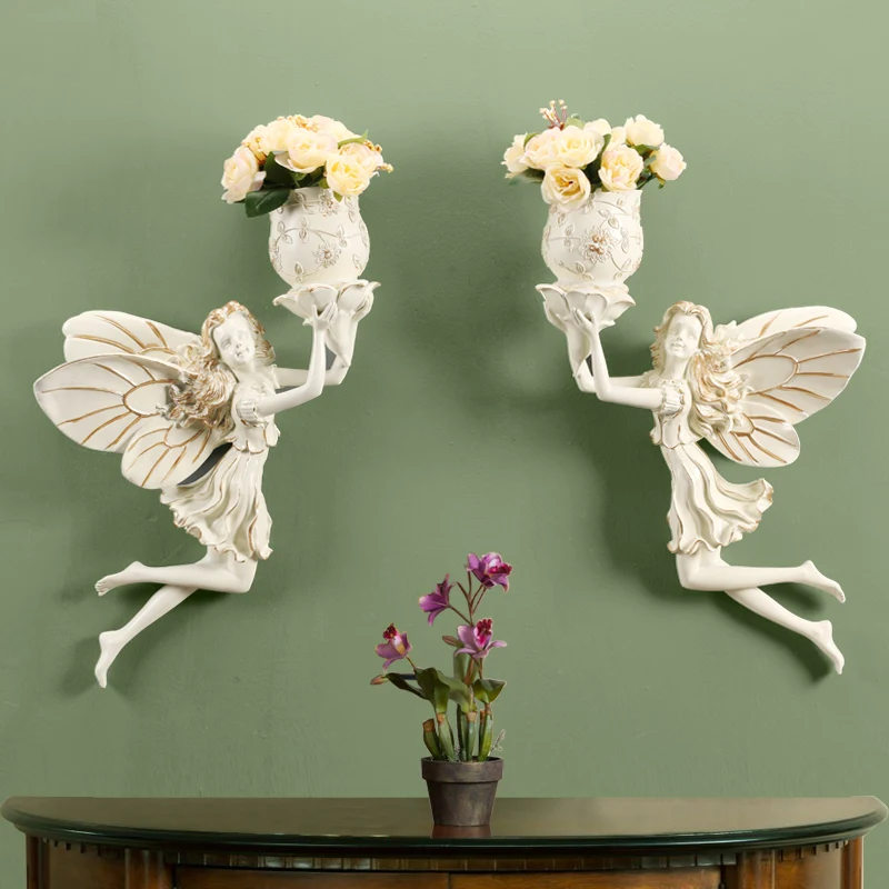 Пара европейских бабочек ангелов ваза для украшения стен гостиной спальни