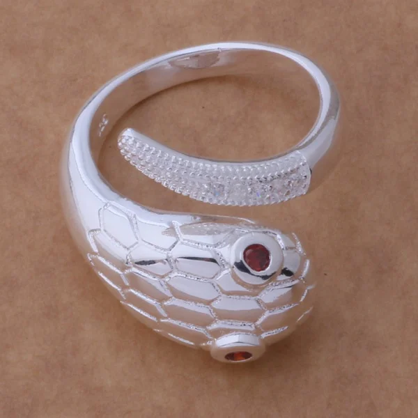 Серебряное кольцо Модные украшения для женщин и мужчин маленькая змея/eekamvra fugaolna