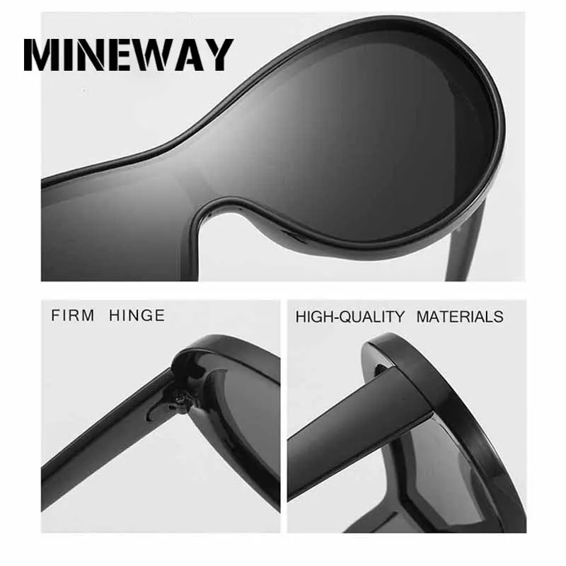 Женские круглые очки MINEWAY дизайнерские солнцезащитные в стиле ретро с кошачьим