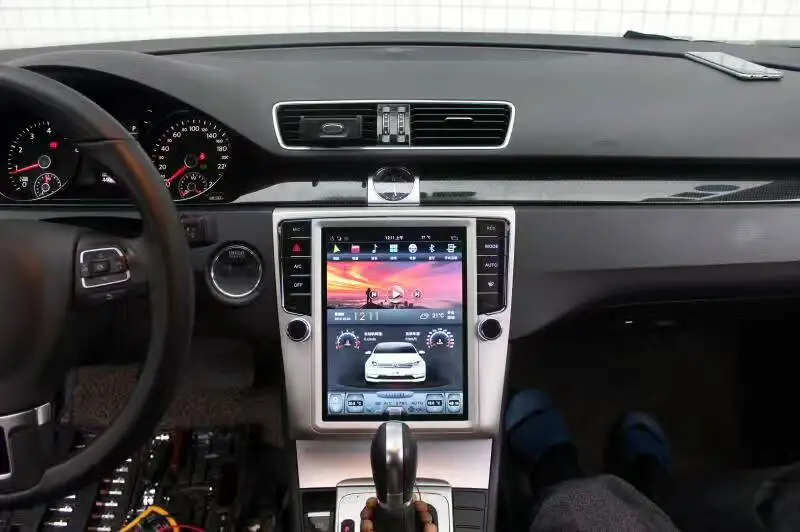 10 4 ''вертикальный экран Tesla стиль Android 8 1 автомобильный DVD gps плеер для Volkswagen Magotan