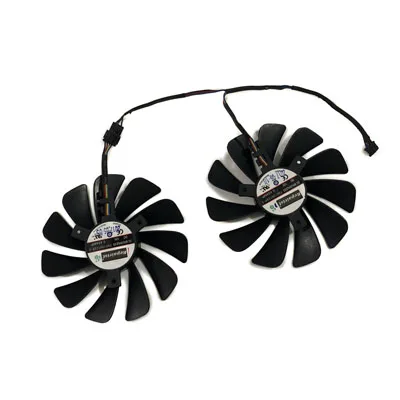 2 шт./компл. XFX его RX580 видеокарта вентилятор охлаждения для Radeon RX 580 XFX RX-580 горно-GPU Графика охлаждения в качестве замены - Цвет лезвия: FDC10U12S9-C 95MM