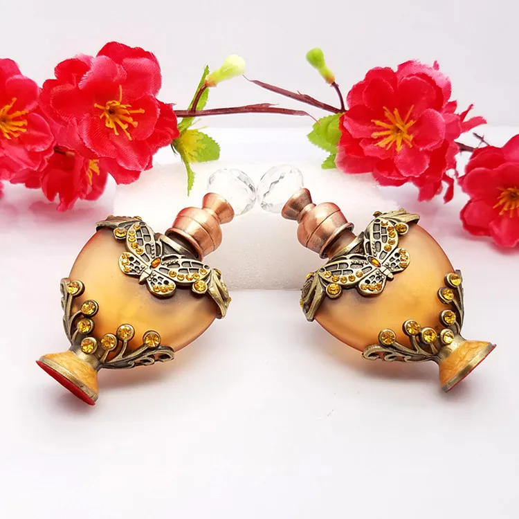 Пустой флакон 10 мл в форме сердца винтажные бронзовые стеклянные бутылки