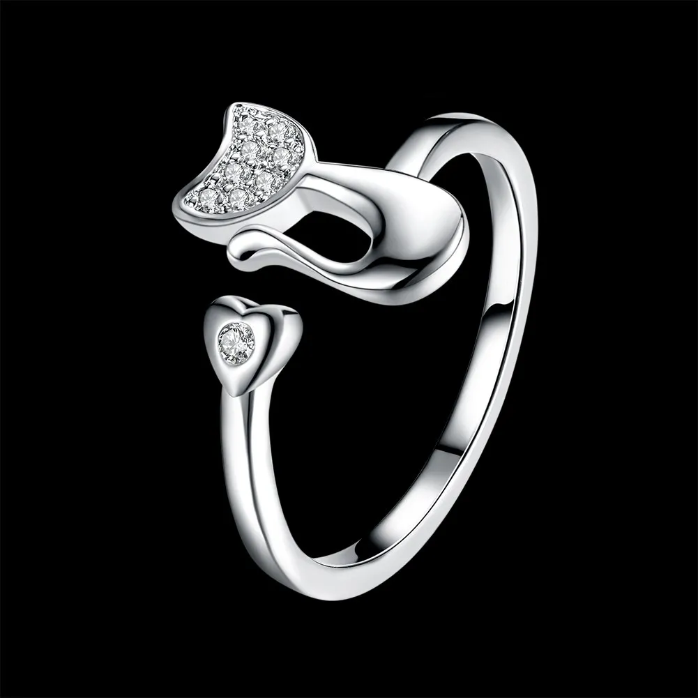 Милый стиль Новое поступление посеребренное кольцо для женщин унисекс ювелирные