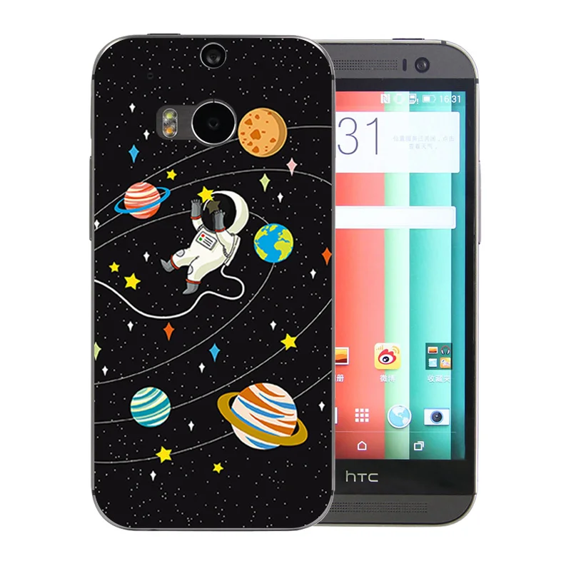 Силиконовый чехол на заднюю панель для HTC One M8 мобильного телефона из мягкого ТПУ M