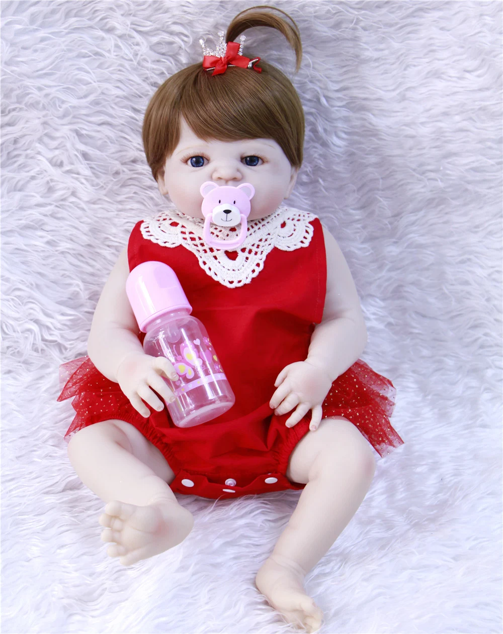 Кукла reborn 23 дюйма силиконовая Реалистичная для новорожденных|reborn girl|reborn baby