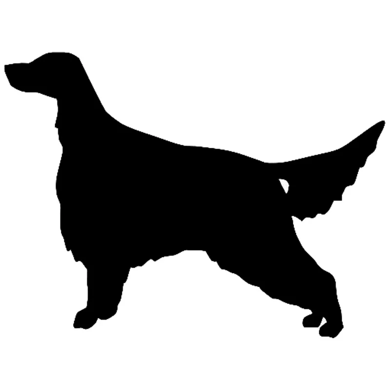 12.7*9.5CM Irish Setter Dog Decal Vinyl Stickers Cartoon Fashion Car Styling Decoration Accessories Black/Sliver C6-0022