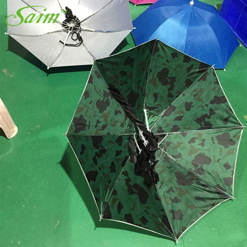 Головной Зонт Saim для рыбалки шапка зонтик регулируемый от дождя камуфляжные