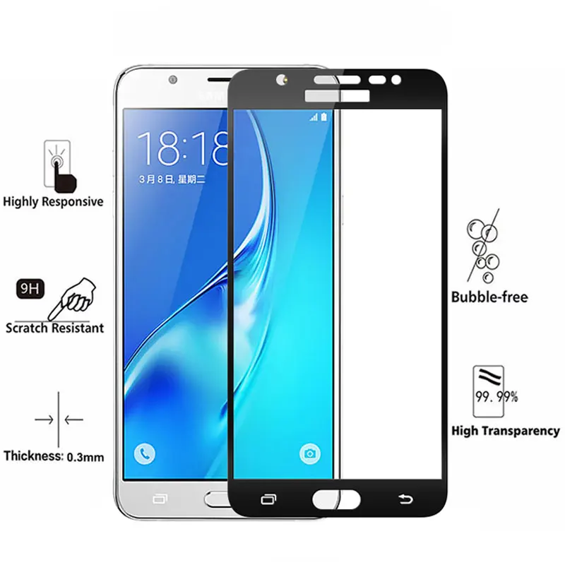 CHOEOIWE полное покрытие Закаленное стекло пленка для Samsung J5 J7 Prime 2016 J3 2017 J330 J530 J730 Pro 9H
