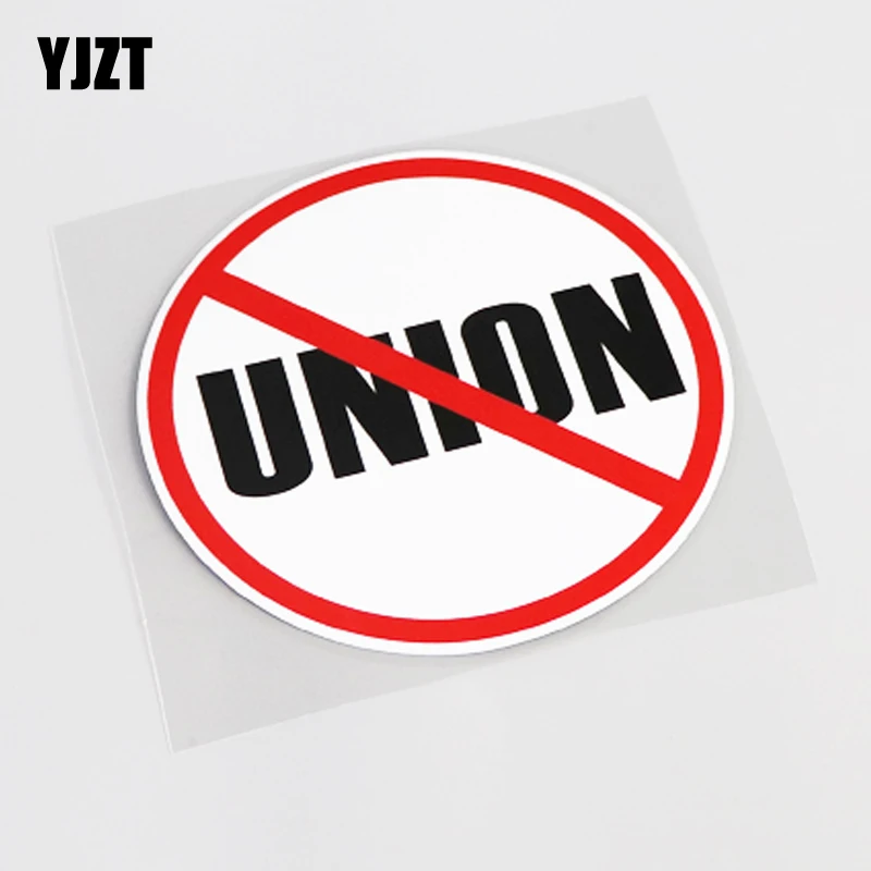 

YJZT 12CM*12CM Fashion Prohibit UNION Car Sticker Decal PVC Graphical 13-0571