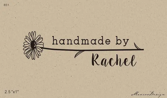 Логотип 2.5x1 дюйм персонализированные штамп ручной работы подсолнечника |