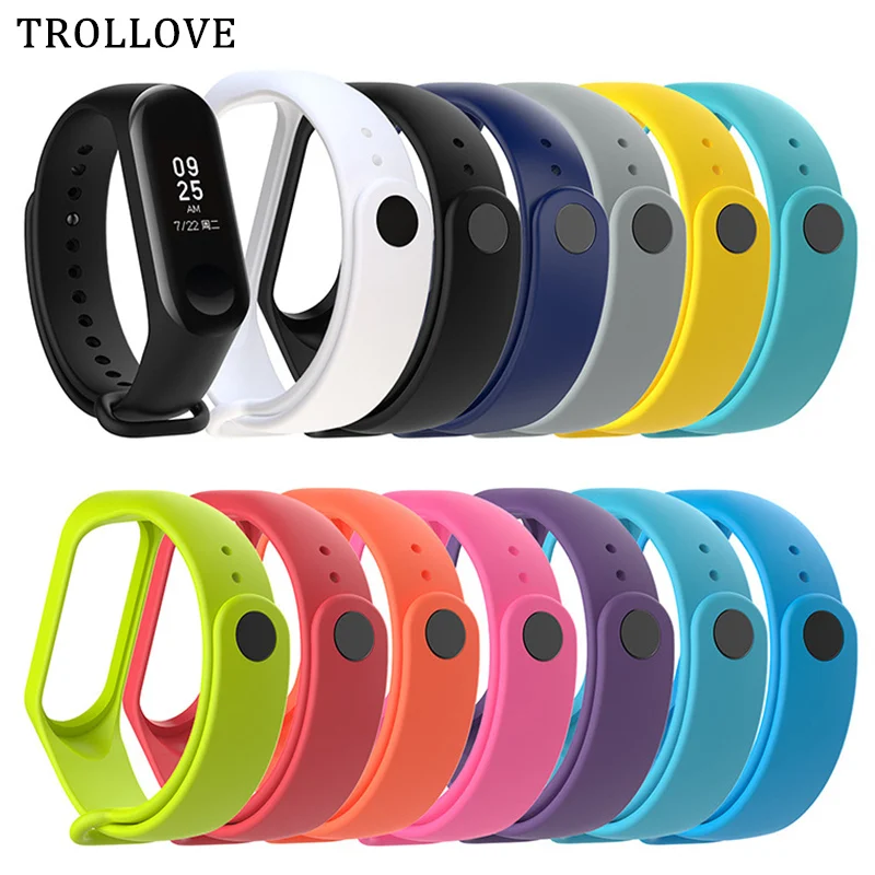 Ремешок силиконовый для Xiaomi Mi Band 4/3/2 сменный мягкий браслет наручных часов |