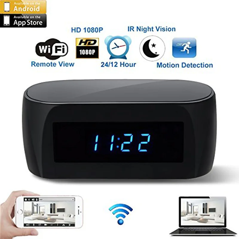 Volemer Z16 HD 1080P ночное видение беспроводной Wi Fi электронные часы камера IP удаленно