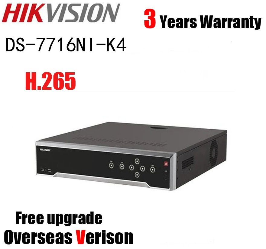 Hikvision DS-7716NI-K4 8MP 16CH H.265 4 К NVR с SATA интерфейсов сети видео Регистраторы | Безопасность
