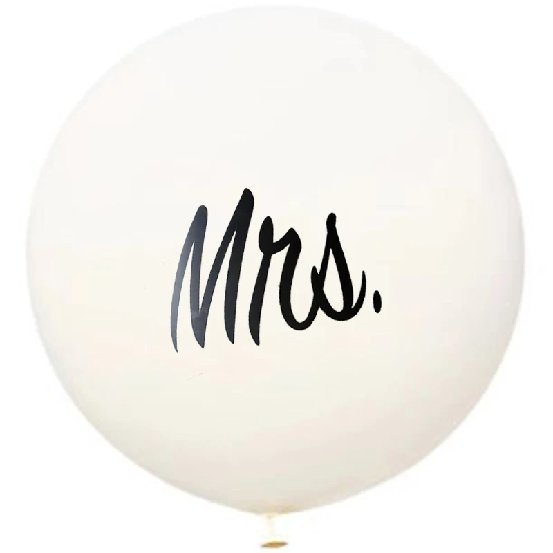 1 шт. 3" уплотненные воздушные шары латексные белые Mr& Mrs напечатанные баллоннен бруйофт с Днем Святого Валентина событие гелий Mariage Globos - Цвет: white MRS