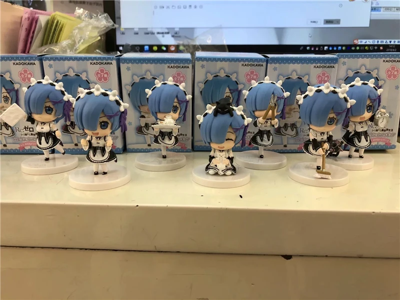 

Anime Re:Life in a different world from zero Rem Maid Ver. PVC Action Figure Collectible Model Kids Toys Doll 7pcs/set